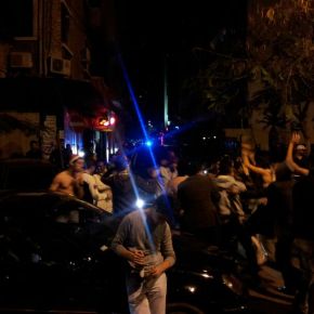 Lebanese Men Illegally Block Street in Hamra on New Year’s Eve